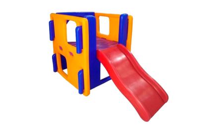 Imagem de Casinha Escorregador Colorido Play junior - Escorrega para Bebês- Diversão e Segurança Garantidos - Brinquedo Escorrega 