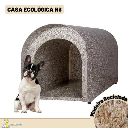 Imagem de Casinha Madeira Para Cachorro Cães N3 Ecológica Iglu Casa