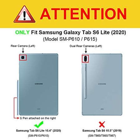 Imagem de Caso de teclado Fintie para Samsung Galaxy Tab S6 Lite 10.4'' 2020 Modelo SM-P610 (Wi-Fi) SM-P615 (LTE), Capa de suporte slim com suporte de caneta segura S Porta-caneta desapegível teclado Bluetooth destacável, Rose Gold
