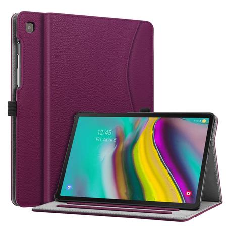 Imagem de Caso Fintie para Samsung Galaxy Tab S5e 10.5 2019 Modelo SM-T720 (Wi-Fi) SM-T725 (LTE) SM-T727 (Verizon/Sprint/AT&ampT), Cobertura de suporte de visão multi-ângulo com recurso de despertar de sono automático de bolso, roxo