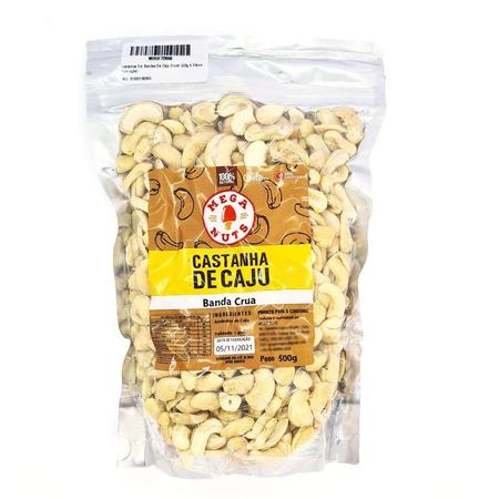 Imagem de Castanha de Caju Banda Crua Natural 500g Branca Mega Nuts!