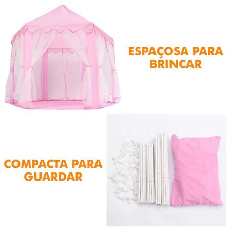 Princesa Castelo Barraca Com Brilho Na Escuridão Estrelas , Dobrável Pop-Up  Rosa Barraca Para Crianças Interior & Exterior Jogar , Portátil Carregar  Sacola Incluído , Ótimo Natal Presente Para Crianças , Rosa