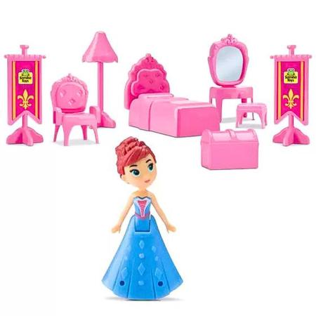 Imagem de Castelo Da Princesa Snow Frozen Completo Com Boneca Que Acende o Vestido E Móveis Acessórios 10 Peças