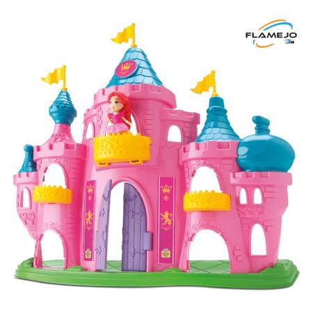 Imagem de Castelo Medieval c/ cavalo e boneco + Castelo Princesa Judy brinquedo kit brinquedo menino menina