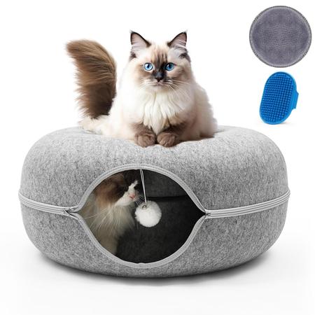 Imagem de Cat Cave Frankfurs resistente a arranhões para gatos de até 30 kg, cinza