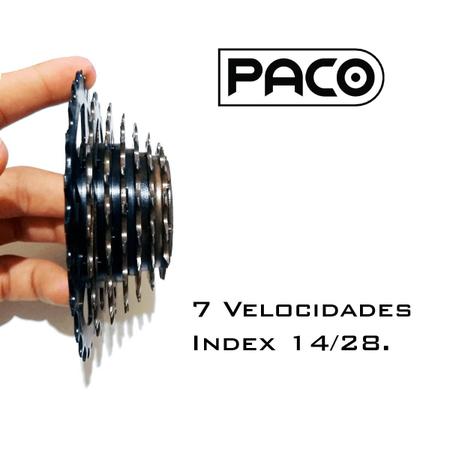 Imagem de Catraca 7 Velocidades Roda Livre 21v Rosca Index Para Bikes Urbanas Mtb e Speed Paco