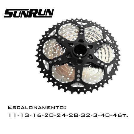 Imagem de Catraca Cassete 10v K7 Sunrun 11-46 Super Cog Padrão Hg Bike Aranhas em Alumínio 1x10 2x10 Mtb