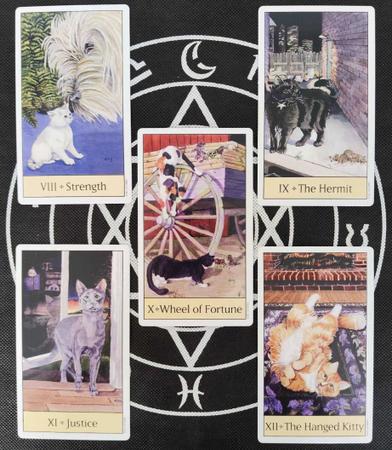 Imagem de Cats Eye Tarot Deck 12x7 cm Tarô Olho De Gato Baralho de Cartas de Oráculo