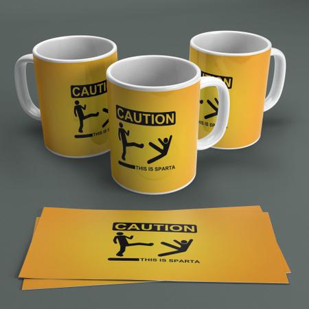 Caution - This Is Sparta - 300 - Filme - Leonidas - Caneca