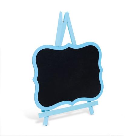 Cavalete C/Lousa Borda Azul Claro20X15Cm Decoração Festas - Cromus Imagem de Cavalete C/Lousa Borda Azul Claro20X15Cm Decoração Festas