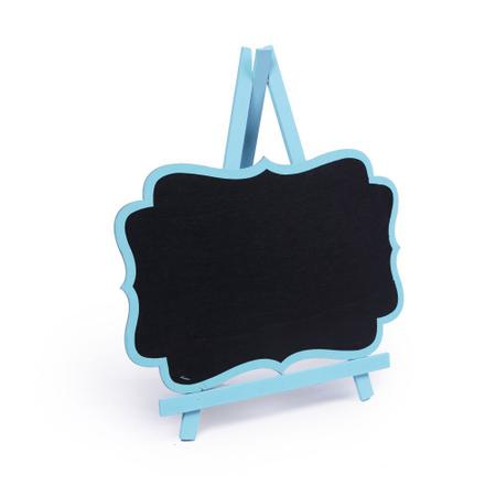 Cavalete C/Lousa Borda Azul Claro30X20Cm Decoração Festas - Cromus Imagem de Cavalete C/Lousa Borda Azul Claro30X20Cm Decoração Festas