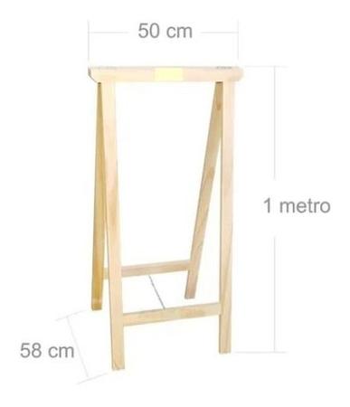 Cavalete C/ Tábua de Apoio Mesas balcão buffet 100cm Com Estrado - Technox Imagem de Cavalete C/ Tábua de Apoio Mesas balcão buffet 100cm Com Estrado