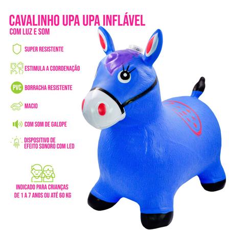 Imagem de Cavalinho De Borracha Brinquedo Pula Upa Upa Infantil Cavalo