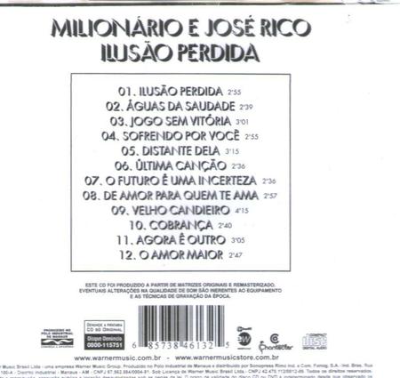 Milionário e José Rico Jogo do Amor 