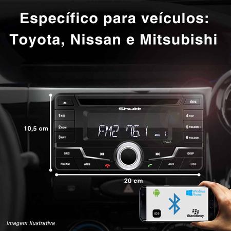 Imagem de CD Player Automotivo Shutt Tokyo 2 Din Bluetooth USB AUX MP3 LCD Android IOS com Controle Remoto