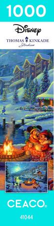 Imagem de Ceaco - Thomas Kinkade Disney Holiday 1000 Peça Jigsaw Puzzle, Mickey e Minnie Christmas Lodge