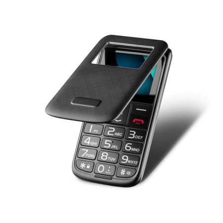 Imagem de Celular Flip Vita Lite Dual Chip Rádio FM + MP3 + Bluetooth 2,1 Preto Multi - P9142