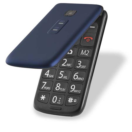 Imagem de Celular Flip Vita Multilaser Dual Chip MP3 Azul - P9020