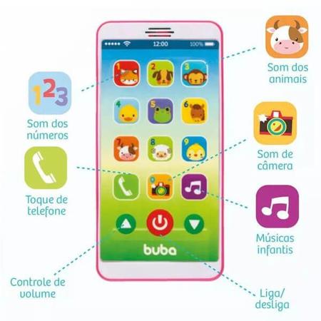 Imagem de Celular Infantil Baby Phone Rosa 6842 Buba