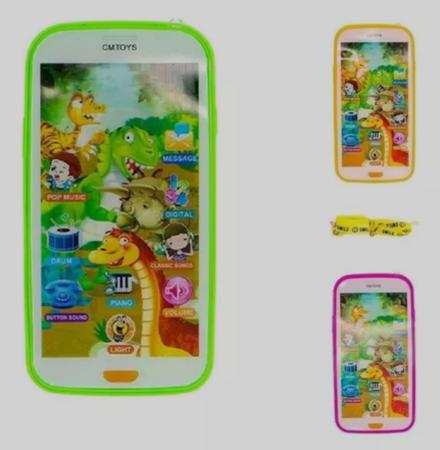 Imagem de Celular Infantil Com 9 Funções Verde Brinquedo Para Criança