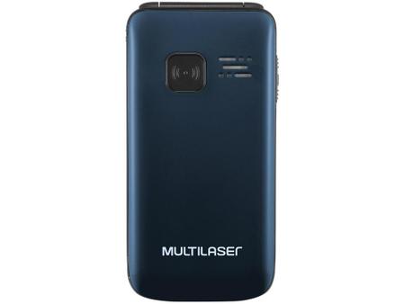 Imagem de Celular Multilaser Flip Vita Azul - 2 Chips, Desbloqueado, Câmera, Teclas grandes e Botão S.O.S