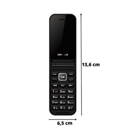 Imagem de Celular Positivo P50 Flip Dual Chip 4G para Idosos com SOS