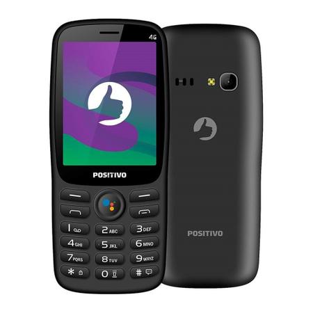 Imagem de Celular Positivo P70S, Dual Chip, Preto, Tela 2,8", 3G+WiFi, KaiOS, VGA, 4GB