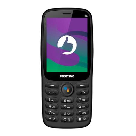 Imagem de Celular Positivo P70S, Dual Chip, Preto, Tela 2,8", 3G+WiFi, KaiOS, VGA, 4GB