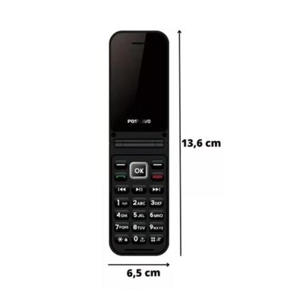 Imagem de Celular Simples Idosos: Números Grandes, Letras, Bluetooth