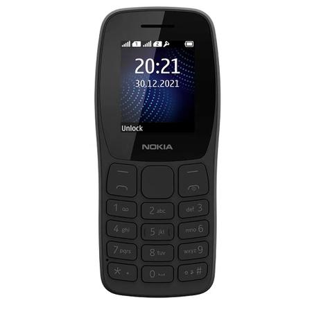 Imagem de Celular Simples Nokia 105 Preto 2 Chips 2g Desbloqueado Rádio Fm Idoso Novo Nk093