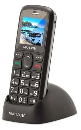 Imagem de Celular Vita 3G + Base Botão Sos Fácil Idoso P9091 - Multilaser