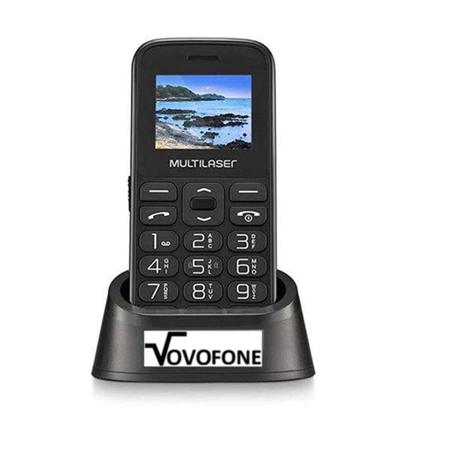 Imagem de Celular vovofone 2g botão sos teclas grandes + base - MULTILASER