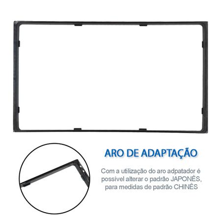 Imagem de Central Multimídia 7 Polegadas Padrão Japonês Toyota Hilux 2013 2014 2015 2016 Bluetooth USB Touch Espelhamento Android Auto Carplay Top