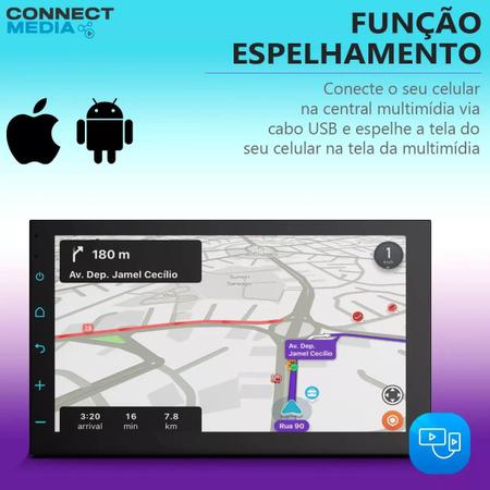 Imagem de Central Multimídia 7 polegadas Universal Mp5 CarPlay Android Auto Espelhamento Android IOS