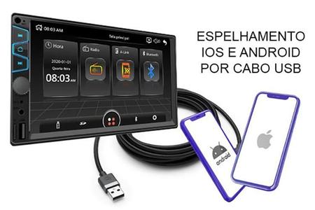 Imagem de Central Multimidia 7 Roadstar Com Bluetooth Usb Cartão Sd