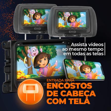 Imagem de Central Multimídia Android 6 FIAT Toro 7" Espelhamento WiFi GPS DVD BT Shutt + Câmera Ré Tartaruga