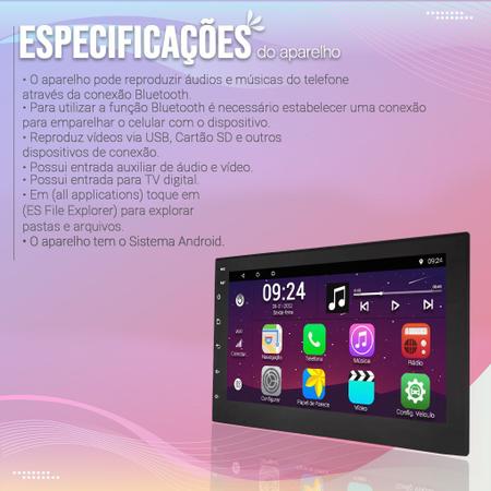 Imagem de Central Multimídia Android Dvd Mp5 2din Saveiro Wifi Gps TV