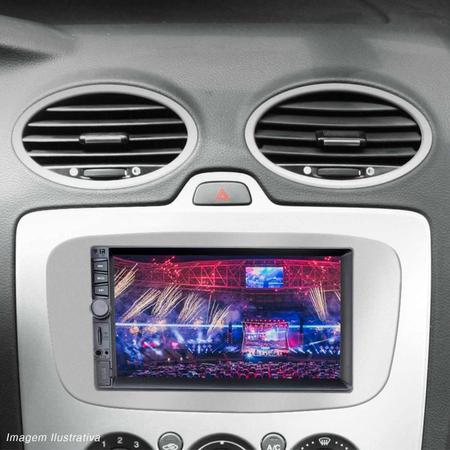 Imagem de Central Multimídia Focus Sedan Hatch Multilaser Evolve GP345 Prata TV BT Espelhamento + Câmera Ré