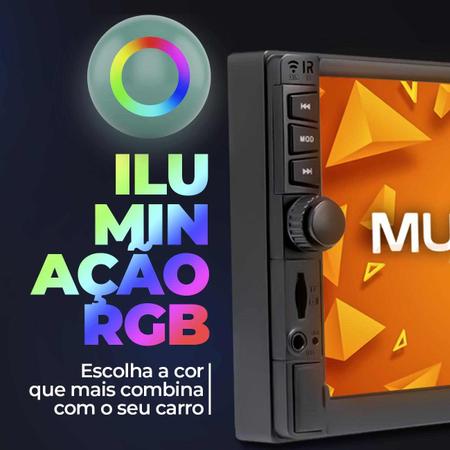 Imagem de Central Multimídia Focus Sedan Hatch Multilaser Evolve GP345 Prata TV BT Espelhamento + Câmera Ré