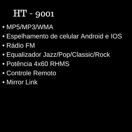 Central Multimídia H-Tech 9'' Pol. HT-9001 Usb Espelhamento Bluetooth -  Central Multimídia para Carro - Magazine Luiza