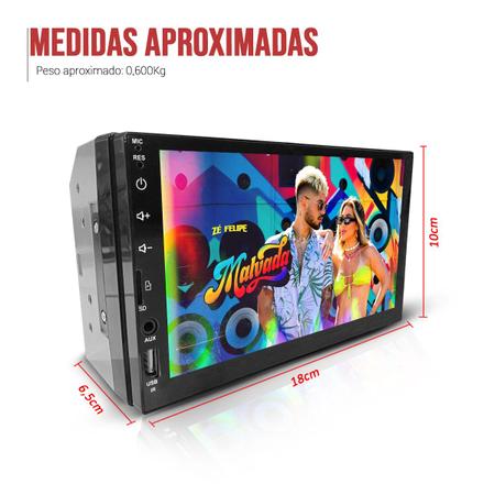 Imagem de Central Multimidia Mp5 Touch 2 Din Espelha Bt Mitsubishi