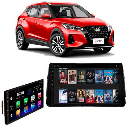  Multimedia center nissan kicks 2015 a 2022 9 pulgadas pantalla android 10 wireless carplay hd cámara reversa - S250plus - Central Multimídia Automotiva - Magazine Luiza