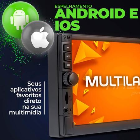 Imagem de Central Multimídia Onix Prisma Cobalt SpinMultilaser Evolve GP345 TV BT Espelhamento Android IOS