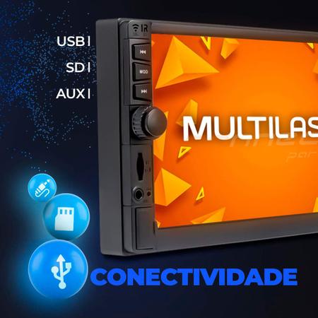 Imagem de Central Multimídia Onix Prisma Cobalt SpinMultilaser Evolve GP345 TV BT Espelhamento Android IOS
