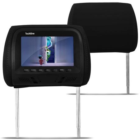 Imagem de Central Multimídia Pósitron SP8520 BT USB SD + Par Encosto de Cabeça com Tela LCD Preto