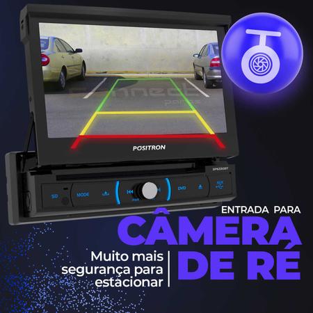 Imagem de Central Multimidia Retrátil Pósitron SP6330BT 7” 1 Din Espelhamento Android Bluetooth DVD MP3 SD USB