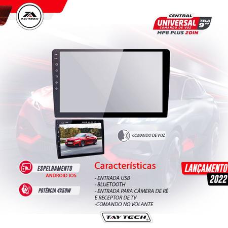 Central Multimídia H-Tech 9'' Pol. HT-9001 Usb Espelhamento Bluetooth -  Central Multimídia para Carro - Magazine Luiza