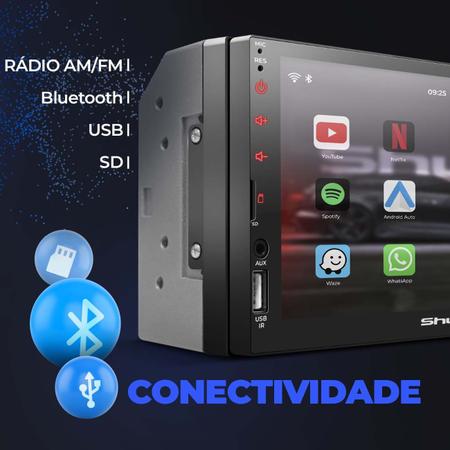 Imagem de Central Multimídia Universal 2 Din 7" Espelha Android IOS Shutt New Miami