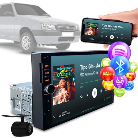 Imagem de Central Multimídia Usb Bt Mp5 Player 7 Pol 1 Din Fiat Uno