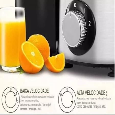 Imagem de Centrífuga Alimentos Elétrica Suco Frutas Max 1500w Potente 110V